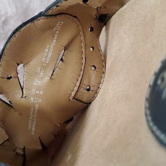 Clarks Women's Palima Palm Wedge Sandal in Black, Size 8 - Picture 11 of 11